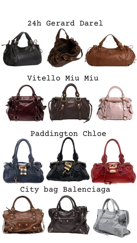 #gerard darel #miumiu #chloe #balenciaga 00s Mode, Girly Bags, What In My Bag, Fancy Bags, Stockholm Fashion, Fall Fits, Pretty Bags, City Bag, Chloe Bag