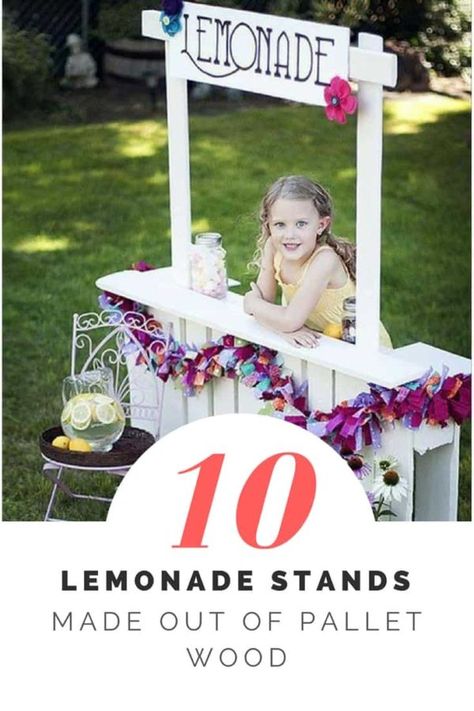 The Best Lemonade, Diy Lemonade Stand, Pallet Kids, Repurposed Pallets, Diy Lemonade, Lemonade Stands, Repurpose Pallets, Best Lemonade, Pallet Home Decor