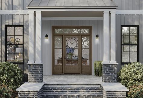 Feel like sprucing up your front door? Consider the options and see what front door trends have developed. Marvin Replacement can help you find a front door that fits for you and your home. Find out more at: https://www.marvinreplacement.com/knowledge-center/front-door-trends Marvin Doors, Andersen Doors, Marvin Windows And Doors, Front Door Ideas, Farmhouse Entry, Marvin Windows, Elegant Doors, Big Doors, Wood Exterior Door