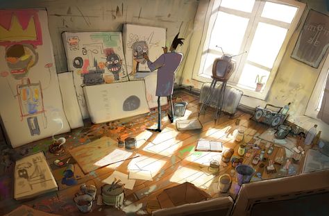 Lisbeth Zwerger, Interior Concept Art, Bg Design, Looking For Work, Color Script, Perspective Art, Background Drawing, Tv Animation, Drawing Stuff