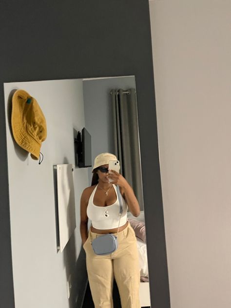 beige bucket hat, Skirt And Bucket Hat Outfit, Bucket Hat Outfit Black Women Summer, Tan Bucket Hat Outfit, Bucket Hat Outfit Black Women, Orange Bucket Hat Outfit, Bucket Hat Outfit Summer, Bucket Hat Outfit Aesthetic, Outfit With Bucket Hat, Outfits With Bucket Hats