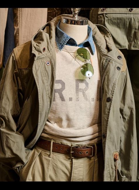 Rrl Ralph Lauren, Ralph Lauren Outfits Man, Double Rl Mens, Field Jacket Outfit, Rakish Style, Polo Store, Colorado Ranch, 90s Ralph Lauren, Double Rl