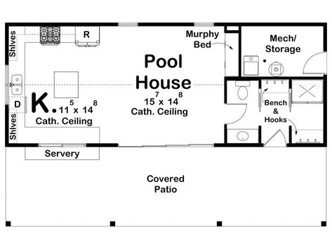 Farmhouse Pool House, Pool House Floor Plans, Small Pool House, Pool House Cabana, Pool House Bathroom, Pool House Design, Pool Guest House, Guest House Plans, Simple Pool