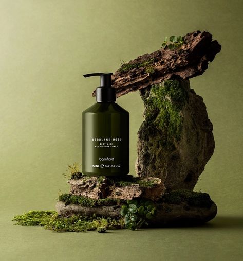 This gently cleansing Woodland Moss Body Wash has a woody fragrance that pays homage to the diverse and intimate landscape of an English wood. Blended with soothing aloe vera that is rich in collagen-protecting antioxidants to refresh and condition the skin. Earthy patchouli is balanced with notes of clarifying sage, with a herbaceous, citrusy head of angelica and bergamot. 250 ml 98% Natural ingredients Ingredients: Aqua (Water), Ammonium Lauryl Sulfate, Cocamidopropyl Betaine, Glycerin, Parfum Cleansing Ritual, Perfume Photography, Candles Photography, Digital Marketing Design, Fragrance Bottle, Product Shoot, Cosmetics Photography, Cosmetic Design, Body Cleanse