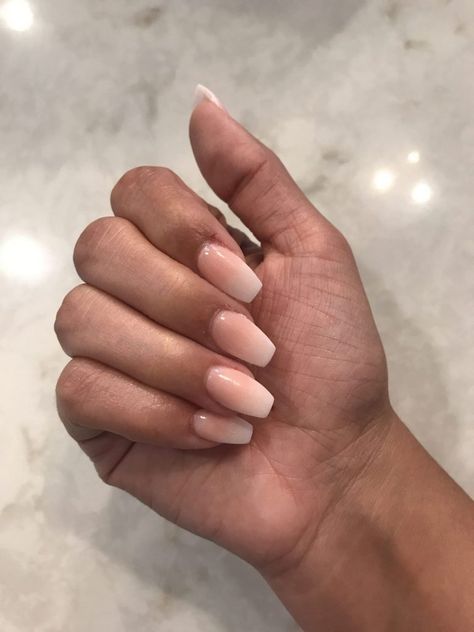 Gorgeous Ombre Nail Designs: A Detailed Look for Individuals with Dark Skin Casual Nails For Dark Skin, Ombre Nails Brown Skin, Nude Pink Ombre Nails, Nude To White Ombre Nails, White Nails On Dark Skin, Ombre Nails Dark Skin, Beige Ombre Nails, Ombre Nude Nails, Nude Ombré Nails