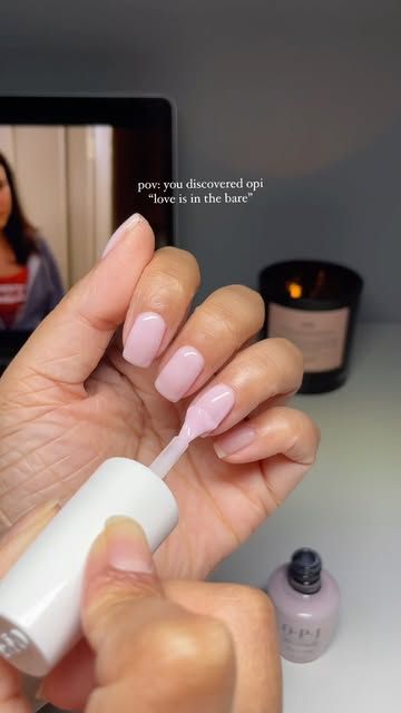 Adeeba Khan on Instagram: "this might surpass my love for bubble bath 

@opi love is in the bare from @beyondpolish code “yodeebs10” also linked on my LTK 🎀

#nails #nailinspo #pinknails #simplenails #cleangirl #opi #gelnails #diynails" Neutral Nails Opi Gel, Opi Love Is In The Bare, Love Is In The Bare Opi Gel, Funny Bunny And Bubble Bath Opi, Opi Bare My Soul, Bubble Bath Nails, Opi Bubble Bath, Nude Nail Polish, Hello Gorgeous