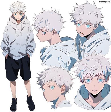 Ju Jitsu, Gojo Satoru, Animation Design, Cartoon Jokes, Anime Character Drawing, 영감을 주는 캐릭터, Anime Kawaii, Anime Background, White Hair