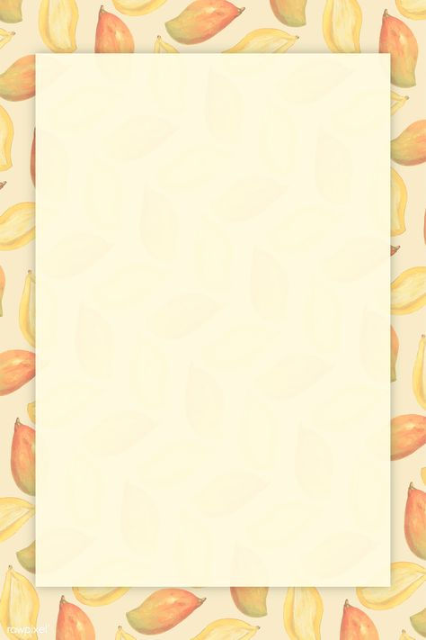 Hand drawn natural fresh mango frame vector | premium image by rawpixel.com / Aom Woraluck Mango Background Aesthetic, Mango Background, Mango Wallpaper, Mango Vector, Food Frame, Frame Vector, Class 8, Blank Space, Instagram Highlight Icons