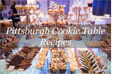 Wedding Cookies and Flowers, Pittsburgh Date Nights | The Event Group Weddings Cookie For Wedding Reception, Pittsburgh Cookie Table Recipes, Wedding Cookie Table Recipes, Cookie Table Display, Cookie Tables, Pittsburgh Cookie Table, Pittsburgh Wedding Cookie Table, Peanut Butter Toffee, Cookie Table Wedding