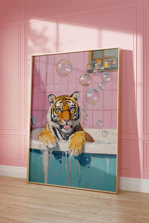 Maximalist decor bathroom