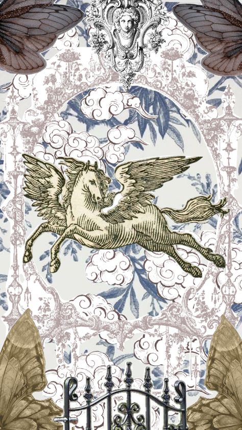 #whimsical #pegasus Medieval Pegasus, Pegasus Aesthetic, Pegasus Illustration, Pegasus Wallpaper, Pegasus Constellation, Pegasus Art, Make A Character, Greek Mythology Art, Unicorn Art