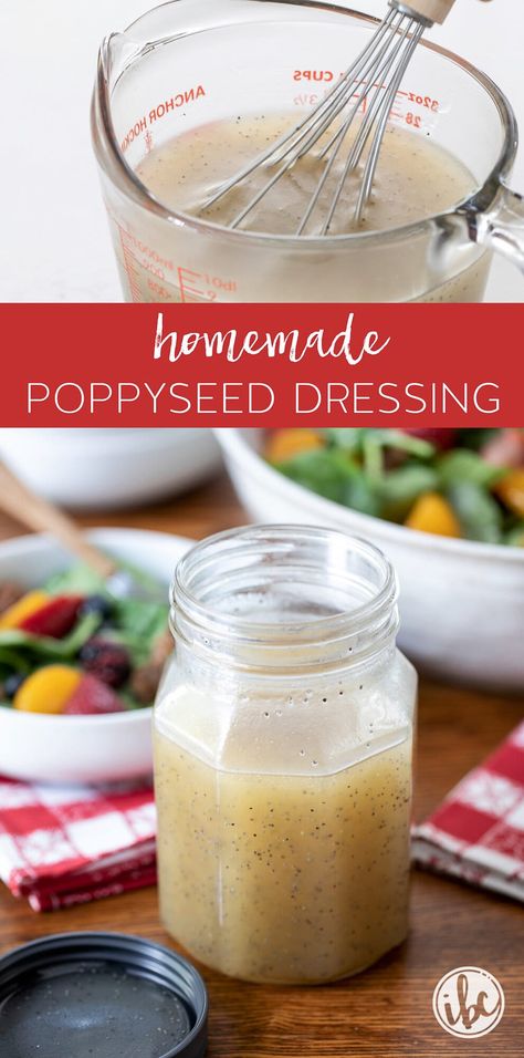 Homemade Poppy Seed Dressing #poppyseed #dressing #salad #saladdressing #homemade #recipe Poppyseed Dressing Recipe Healthy, Poppy Seed Dressing Recipe, Poppyseed Dressing Recipe, Poppyseed Salad Dressing, Panera Recipes, Dressing Salad, Salad Dressing Recipes Healthy, Poppyseed Dressing, Poppy Seed Dressing