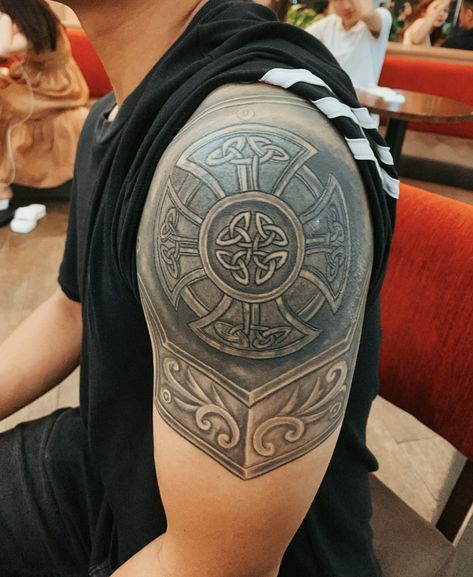 Men’s Cross Tattoos, Celtic Half Sleeve Tattoo, Celtic Half Sleeve, Irish Sleeve Tattoo, Band Tattoos For Men, Celtic Cross Tattoos, Band Tattoos, Irish Tattoos, Cross Tattoos