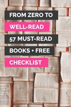 Classic Literature List, Must Read Classics, Books To Read Before You Die, Books Everyone Should Read, 100 Books To Read, Free Checklist, Well Read, Book Challenge, Reading Challenge