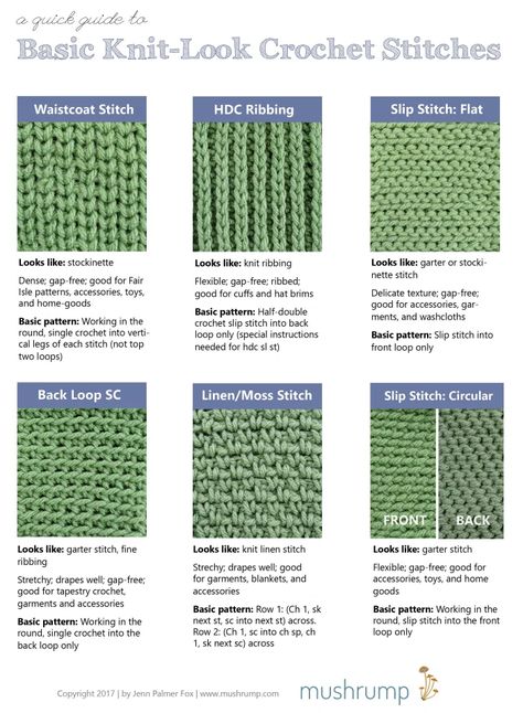 Elastic Crochet Stitch, Crochet Stitches For Sweaters, Knit Look Crochet, Crochet Dreams, Crochet 101, Crochet Stitches Chart, Crochet Stitches Guide, Crochet Knit Stitches, Mode Crochet