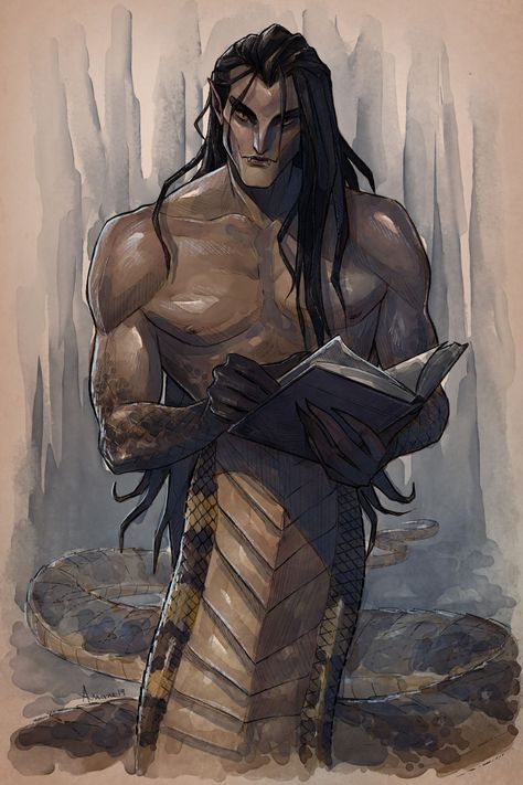 Dnd Yuan Ti, Monster Legends, Snake Art, Romance Art, Dungeons And Dragons Homebrew, High Fantasy, Character Design Male, Girls Cartoon Art, Male Art