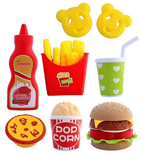 Fast Food Party, Kitchen Set For Kids, Barbie Kitchen Set, Kitchen Sets For Kids, Felt Fish, Toddler Girl Toys, Toy Kitchen Set, Pretend Play Food, Kitchen Toys