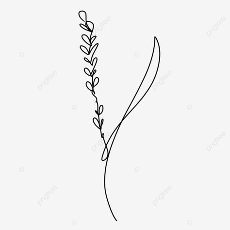 One Line Lavender Tattoo, Single Line Lavender Tattoo, Lavender Outline Tattoo, Abstract Lavender Tattoo, Lavender Flower Drawing Simple, Lavender Line Art Tattoo, Lavender Tattoo Ideas, Lavender Drawing Simple, Line Lavender Tattoo