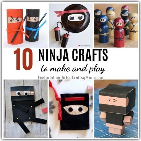 Go 'Hiya!' with our super fun and easy to make Ninja Crafts for Kids, just in time for International Ninja Day! Perfect to make, play & share with friends! Ninja Crafts For Kids, Mermaid Crafts For Kids, Ninja Activities, Crafts For Kids Easy Diy, Ninja Crafts, Disney Princess Crafts, 2nd Grade Crafts, Ninja Theme, Power Ranger Birthday Party