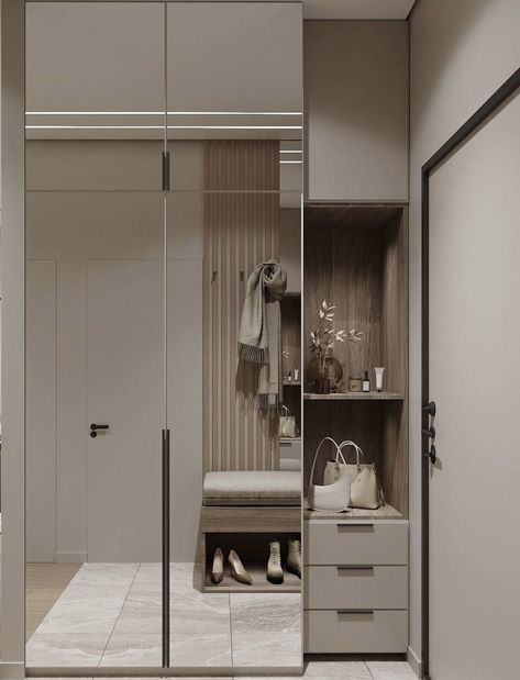 Sliding Wardrobe Designs, Modern Closet Designs, Vstupná Hala, Closet Furniture, Closet Design Layout, Home Hall Design, Furniture Details Design, Hallway Designs, Foyer Design