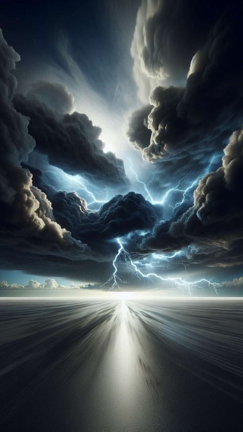 Storm Tatoos, Lightning Bolt Art, Pictures Of The Sky, Fantasy Beach, Eevee Wallpaper, Storm Pictures, Crazy Pictures, Lightning Photos, Surreal Landscape