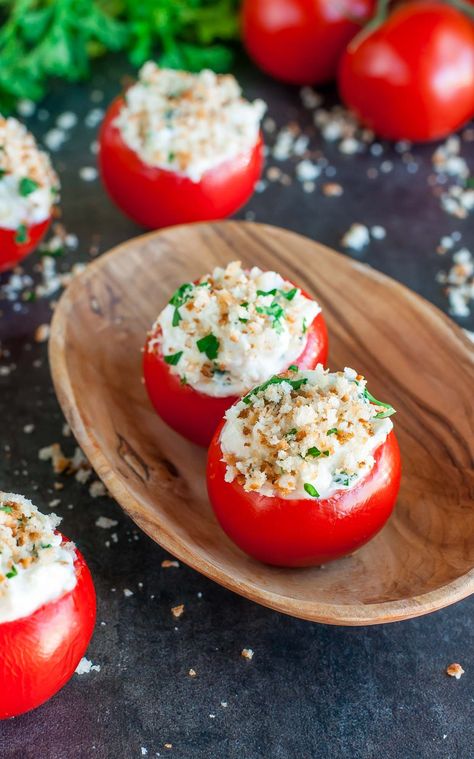 Goat Cheese Stuffed Tomatoes - Peas And Crayons Cucumber Avocado Salad, Stuffed Tomatoes, Black Bean Salsa, Roll Ups Tortilla, Bread Appetizers, Tomato And Cheese, Recipe Roundup, Idee Pasto Sano, Easy Delicious Recipes