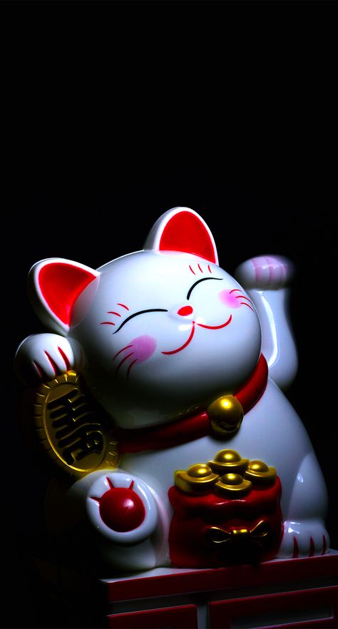 Japanese Lucky Cat Wallpaper, Maneki Neko Wallpaper, Lucky Cat Wallpaper, Maneki-neko, Wallpaper Gatos, Money Cat, Lucky Wallpaper, Ragdoll Kittens, Wallpapers For Mobile Phones