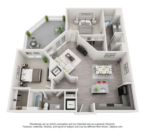 Two Bedroom Floor Plan - B10 Two Bedroom Appartement Plan, Appartement Floor Plan, 3d House Plans 2bedroom, 2 Bedroom Apartment Floor Plan Modern, Aesthetic Floor Plan, Apartment Floor Plans 2 Bedroom, Two Bedroom Apartment Floor Plans, 2 Bedroom Apartment Floor Plan, Two Bedroom Floor Plan