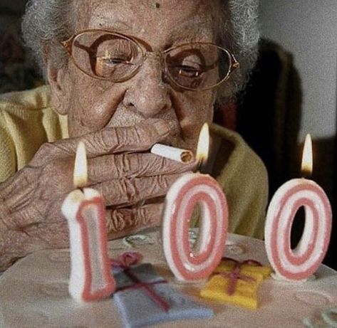 Old Woman, Old Man, Birthday Cake, Candles, Cake, Birthday