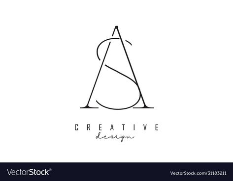 As Design Logo, Letter Logos Ideas, Logo On Illustrator, A And S Logo Design, A S Logo Design, Logos With Letters, As Name Logo, At Logo Design Letter, Letter S Logo Design Creative