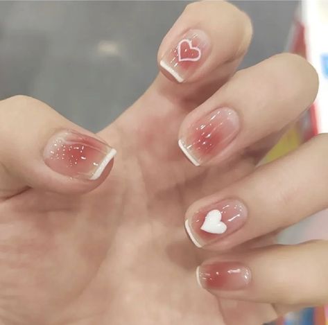 Cherry Blossom Nails, Henna Nails, Asian Nails, Hello Nails, Simple Gel Nails, Blush Nails, Pretty Gel Nails, Really Cute Nails, Soft Nails