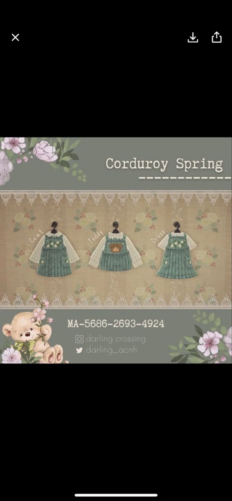 Acnh Easter Clothes, Acnh Spring Clothes, Acnh Easter, Town Acnh, Easter Clothing, European Town, Acnh Clothes, Code Clothes, Easter Outfit