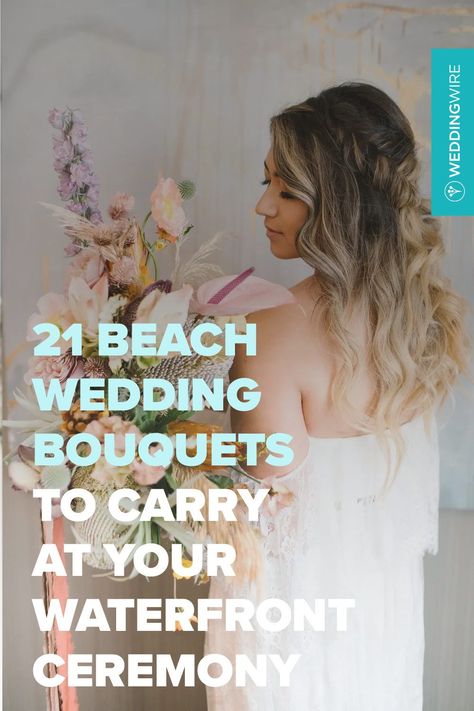 Bridal Bouquet For Beach Wedding, Beach Wedding Bouquets Bride, Beach Themed Wedding Flowers, Beach Bridal Bouquet Simple, Beach Theme Bouquet Wedding, Beach Wedding Bride Bouquet, Small Beach Wedding Bouquet, Beach Theme Wedding Flowers, Small Tropical Wedding Bouquets