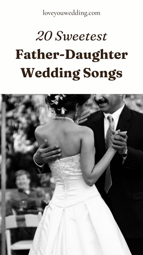 21 Perfect Father Daughter Dance Wedding Songs. Searching for the perfect father-daughter dance song? Look no further! Our list of 21 sweet and unique tunes has something for everyone, from country to classic rock, Christian to Spanish. Rock Wedding Songs, Father Daughter Dance Wedding, Dance Wedding Songs, Father Daughter Wedding Songs, Father Daughter Wedding Dance, Father Daughter Songs, Wedding Music Playlist, Father Songs, Father Daughter Wedding