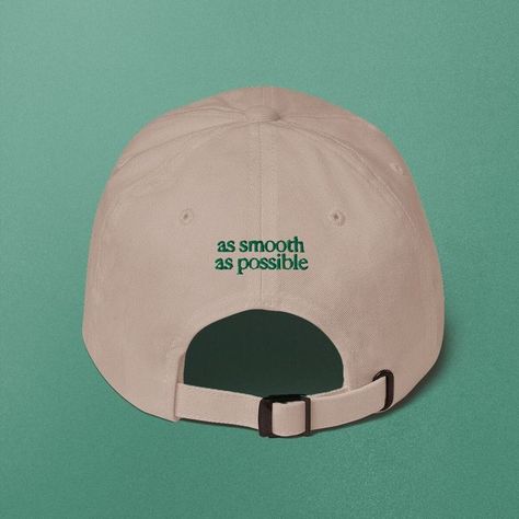 as smooth as possible hat Dad Hat | Yupoong 6245CM "" store link in bio"" Cap Merch Design, Cool Cap Design, Cap Merch, Merch Hat, Cap Business, Hat Design Ideas, Cap Design Ideas, Cap Aesthetic, Beige Cap