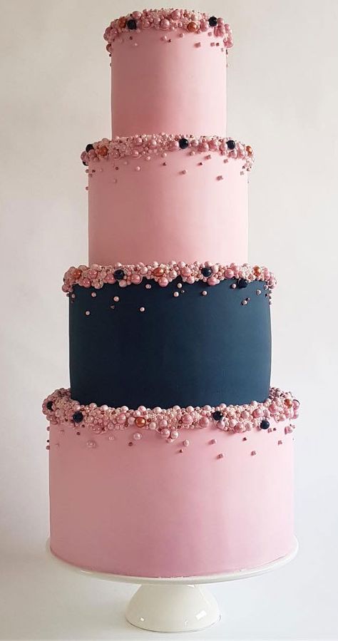 pink and navy blue wedding cake, wedding cake designs, wedding cake decorating, wedding cakes 2020, best wedding cakes 2020, wedding cake photos, wedding cake ideas, buttercream wedding cake, cake designs Blue And Pink Cake Design, Navy Blue And Pink Cake, Navy And Pink Cake, Blue And Pink Wedding Cake, Wedding Cake Navy Blue, Navy Wedding Cakes, Pink Wedding Cake Ideas, Pink Blue Cake, Pink And Blue Cake