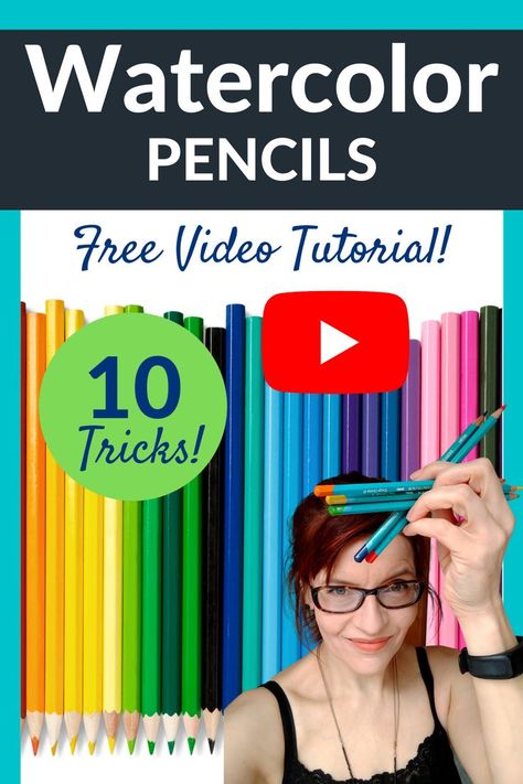 Coloring Pencil Tutorial, Simple Watercolor Pencil Ideas, Watercolor Pencil Tutorial Step By Step, Water Colour Painting Tutorials Videos, Watercolor Pencils Tutorial, Watercolor Pencils Techniques Tutorials, Watercolour Pencil Art Ideas, How To Use Watercolor Pencils, Watercolor Pencil Art For Beginners