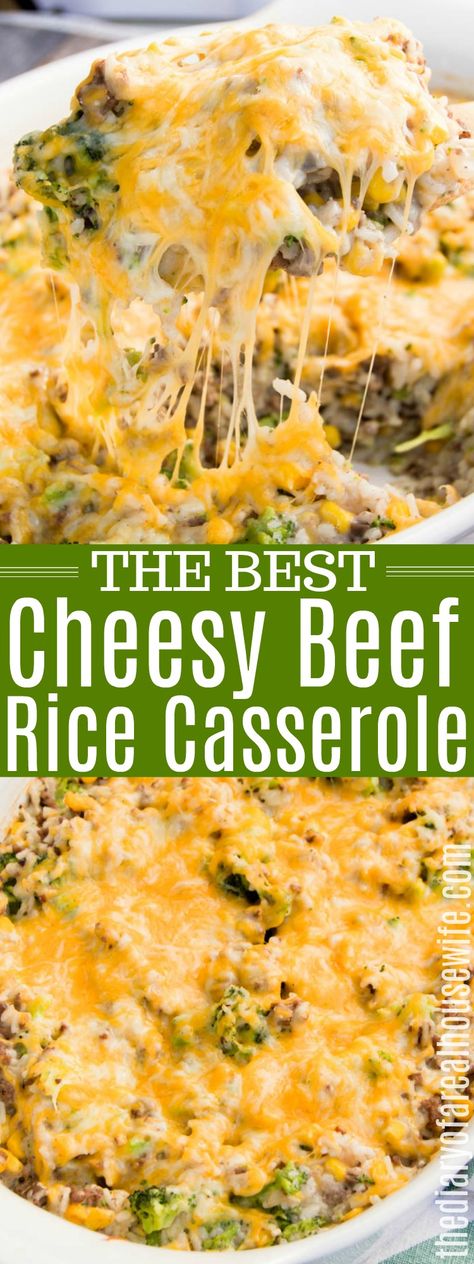 Cheesy Beef And Rice, Beef Rice Casserole, Beef And Rice Casserole, Beef Rice, Arroz Frito, Beef Casserole Recipes, Ground Beef Casserole, Beef And Rice, Hamburger Meat