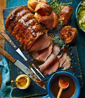 Roast dinner recipes | Sainsbury`s Magazine Roast Beef With Yorkshire Pudding, British Roast Dinner, Spring Dinners, English Roast, Sunday Roasts, Roast Dinner Recipes, Sunday Roast Dinner, Magazine Recipe, Sainsburys Recipes