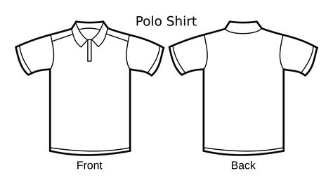 Polo Shirt Template by nicubunu Polo Shirt Template, Polo Shirt Design Uniform, Shirt Layout, Blank Tshirt, Polo T Shirt Design, Polo Shirt Outfits, Tshirt Template, Shirt Drawing, Custom Polo Shirts