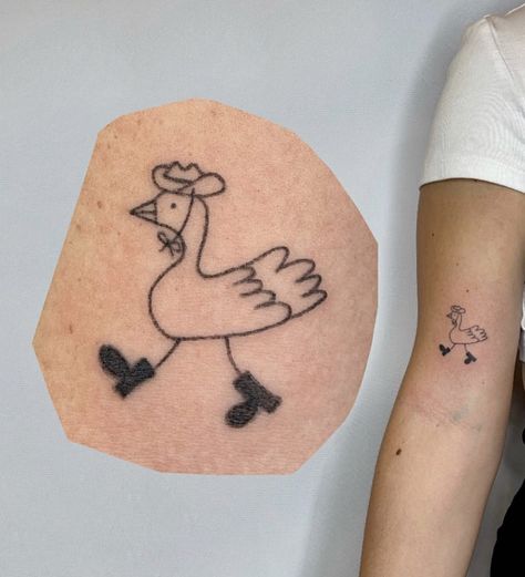 Goose Tattoo, Chicken Tattoo, Seattle Tattoo, Duck Tattoos, Blue Rose Tattoos, Funky Tattoos, Vegan Tattoo, Petite Tattoos, Hand Poked Tattoo