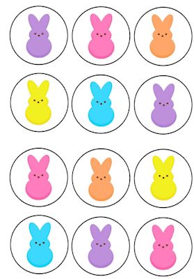 Peeps Printables Free, Free Printable Easter Decorations, Peeps Wallpaper, Easter Clip Art Free, Easter Pretzels, Peeps Printable, School Easter Party, Easter Images Free, Easter Pretzel