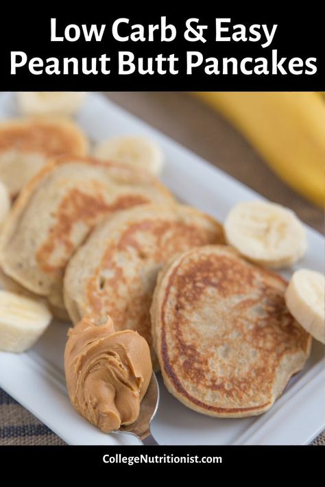 Keto Peanut Butter Pancakes, Peanut Butter Pancakes Healthy, Peanut Butter Pancakes Easy, Peanut Butter Protein Pancakes, Peanut Butter Pancake Recipe, Low Calorie Peanut Butter, Peanut Butter Banana Pancakes, Flourless Pancakes, Peanut Butter Pancakes