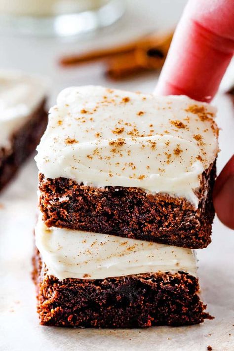 Gingerbread Dessert Recipes, Gingerbread Brownies, Easy Gingerbread Recipe, Egg Nog Cookies Recipe, Eggnog Dessert, Gingerbread Dessert, Gingerbread Man Recipe, Easy Gingerbread, Man Cookies