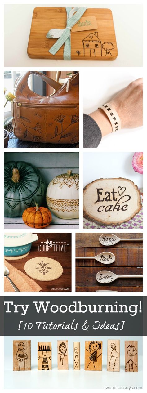 Woodburning Tutorials and Inspiration To Try - lots of creative ideas using a woodburning pen. Wood Burning Ideas, Wood Burning Pen, Woodburning Projects, Wood Burning Crafts, Wood Burning Patterns, Wood Burning Art, Diy Holz, Wood Burner, Fine Woodworking