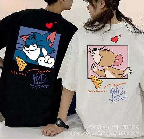 Oversized Tee Outfit, Cute Couple Shirts, Creative T Shirt Design, Tee Shirt Fashion, Custom T Shirt Printing, Matching Couple Shirts, Shirt Design Inspiration, Couple Tshirts, Shirt Print Design