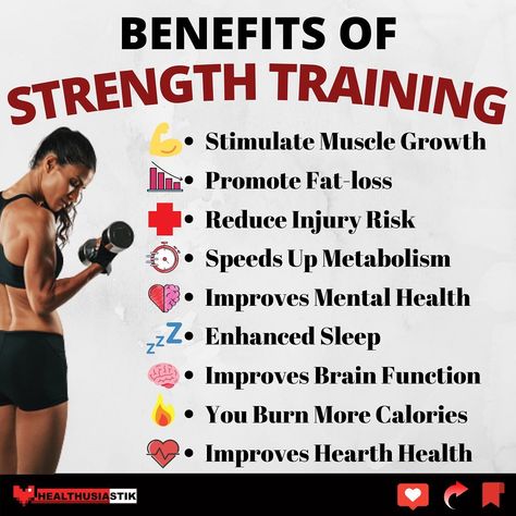 🇧🇬 Kris Georgiev on Instagram: “🤔WHY STRENGTH TRAINING❗️ ✅ FOLLOW @healthusiastik FOR MORE WEIGHT LOSS AND DIET HACKS⁠ • Strength training — also known as weight or…” Body Weight Strength Training, Strength Training Guide For Women, Exercise Recovery, Strength Training Plan, Diet Hacks, Body Board, Benefits Of Strength Training, Workout Challenges, Revenge Body