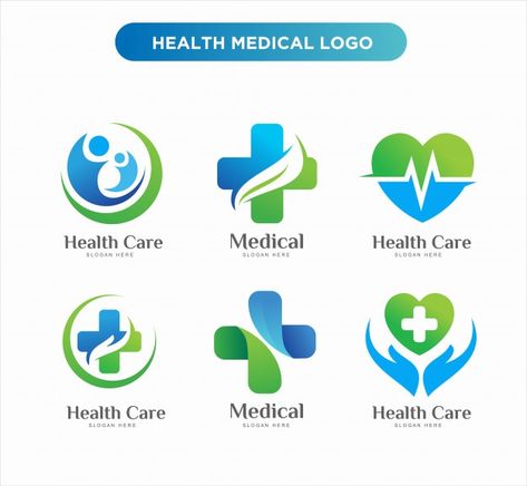 Medical health logo design templates | Premium Vector #Freepik #vector #logo #template #medical #green Health Logo Design, Medical Logos, Medical Health, Health Logo, Design Templates, Premium Vector, Health Care, Logo Design, Medical