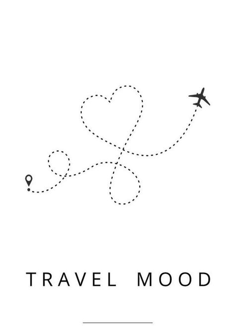 Travel Drawing Ideas, Travel Mood, Airplane Tattoos, Travel Printables, Idee Cricut, Travel Drawing, 자수 디자인, Travel Tattoo, Mini Tattoos