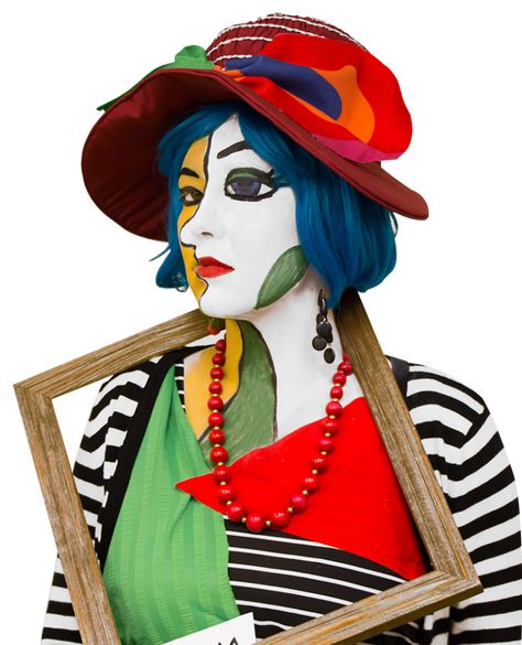 Inspired Halloween Costumes, Painting Costume, Picasso Inspired, Teacher Halloween Costumes, Teacher Costumes, New Halloween Costumes, Creepy Halloween Makeup, Great Halloween Costumes, Pop Art Fashion